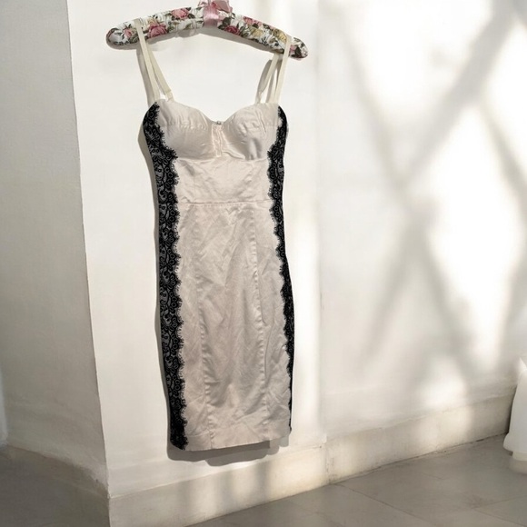 Guess Dresses & Skirts - Vintage Y2K guess Cream and Black Lace Dress 1
